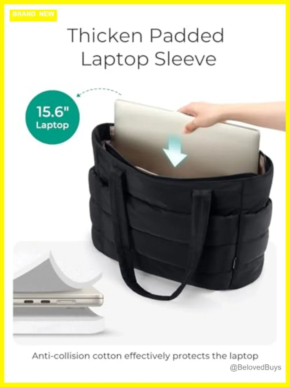 Lightweight Puffy Tote Bag with Compartments Shoulder Bag Handbag for Travel,